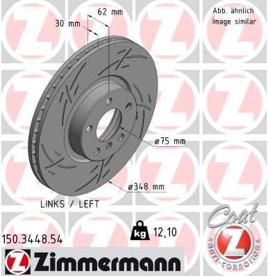 ZIMMERMANN 150.3448.54 Brake Disc