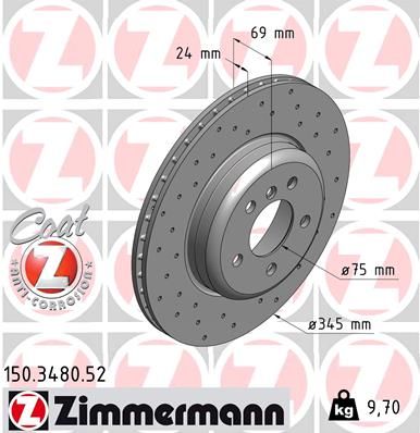 Brake Disc ZIMMERMANN 150.3480.52