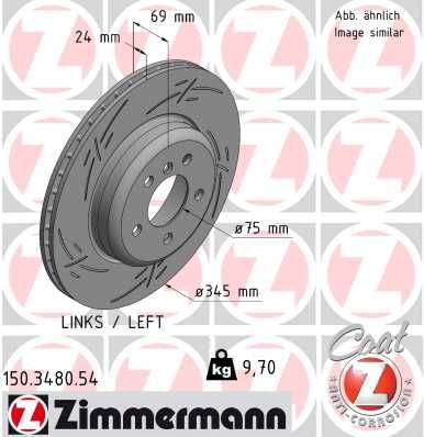 Brake Disc ZIMMERMANN 150.3480.54