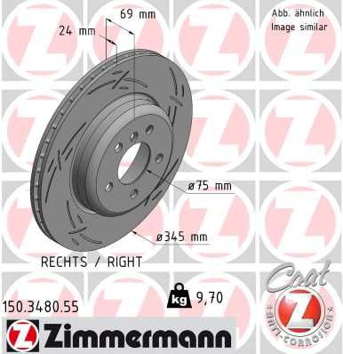 Brake Disc ZIMMERMANN 150.3480.55