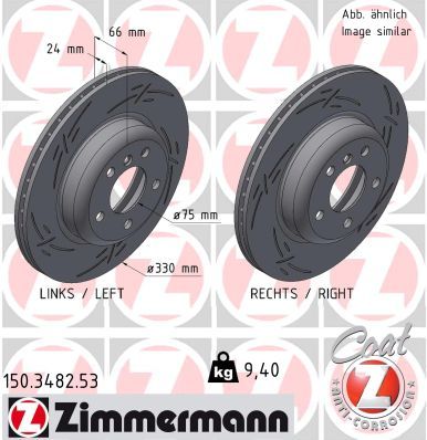 ZIMMERMANN 150.3482.53 Brake Disc