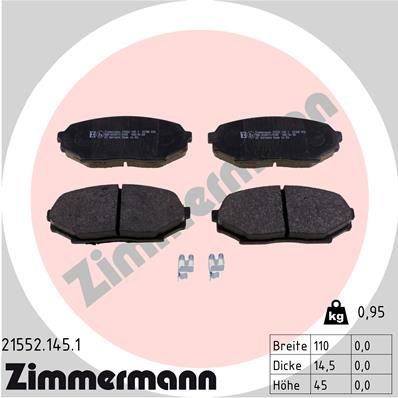 ZIMMERMANN 21552.145.1 Brake Pad Set, disc brake