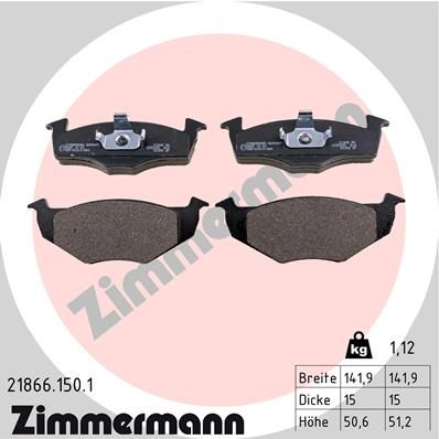 ZIMMERMANN 21866.150.1 Brake Pad Set, disc brake