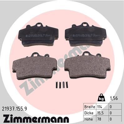 Brake Pad Set, disc brake ZIMMERMANN 21937.155.9