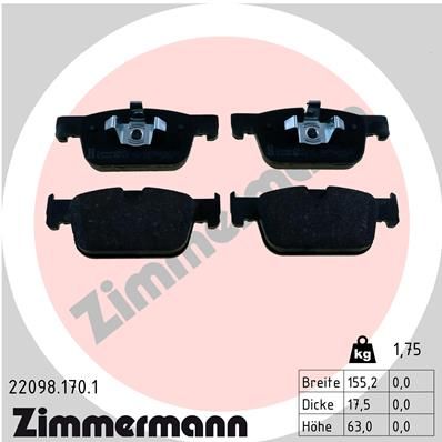 ZIMMERMANN 22098.170.1 Brake Pad Set, disc brake