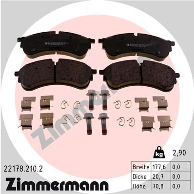 ZIMMERMANN 22178.210.2 Brake Pad Set, disc brake