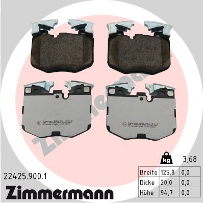ZIMMERMANN 22425.900.1 Brake Pad Set, disc brake