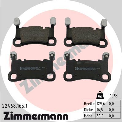 ZIMMERMANN 22468.165.1 Brake Pad Set, disc brake