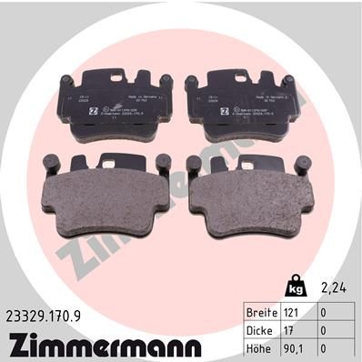 ZIMMERMANN 23329.170.9 Brake Pad Set, disc brake