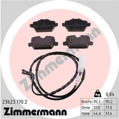 ZIMMERMANN 23623.170.2 Brake Pad Set, disc brake