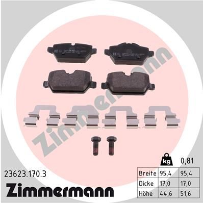 Brake Pad Set, disc brake ZIMMERMANN 23623.170.3