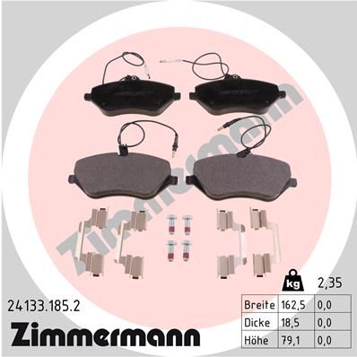 ZIMMERMANN 24133.185.2 Brake Pad Set, disc brake