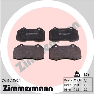 ZIMMERMANN 24162.150.1 Brake Pad Set, disc brake