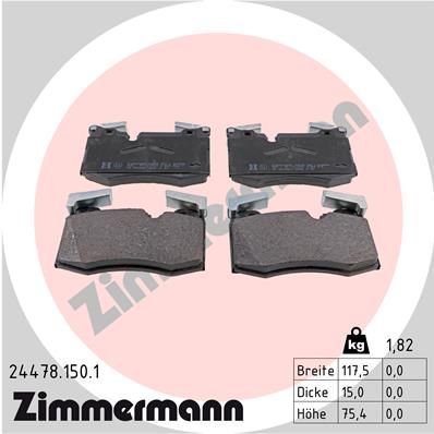 Brake Pad Set, disc brake ZIMMERMANN 24478.150.1
