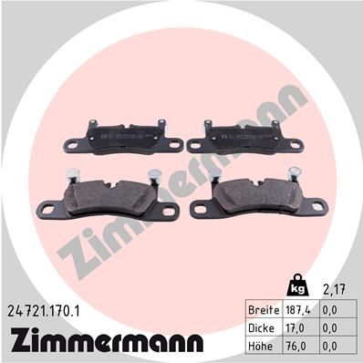 Brake Pad Set, disc brake ZIMMERMANN 24721.170.1
