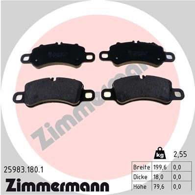 Brake Pad Set, disc brake ZIMMERMANN 25983.180.1