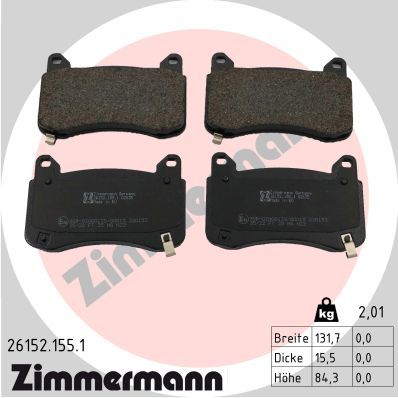 Brake Pad Set, disc brake ZIMMERMANN 26152.155.1