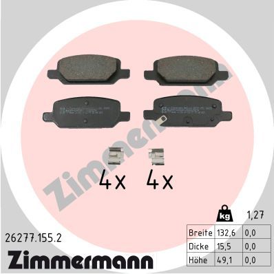 Brake Pad Set, disc brake ZIMMERMANN 26277.155.2