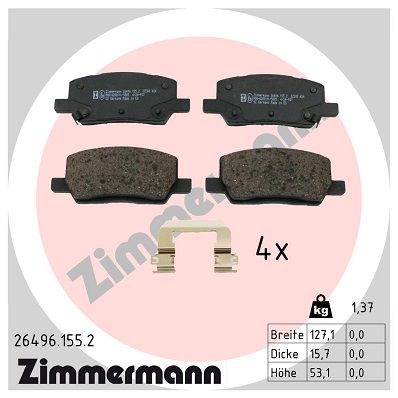 ZIMMERMANN 26496.155.2 Brake Pad Set, disc brake