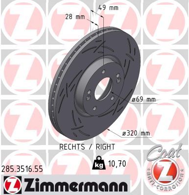 Brake Disc ZIMMERMANN 285.3516.55