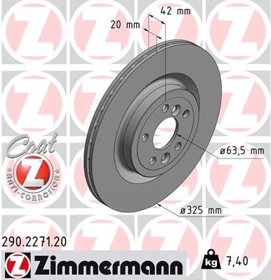 ZIMMERMANN 290.2271.20 Brake Disc