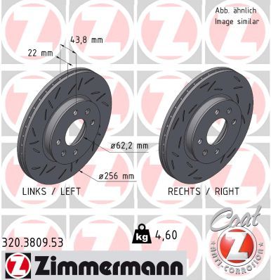 ZIMMERMANN 320.3809.53 Brake Disc