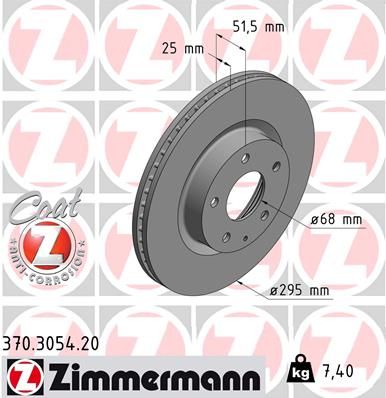 ZIMMERMANN 370.3054.20 Brake Disc