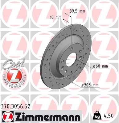 ZIMMERMANN 370.3056.52 Brake Disc
