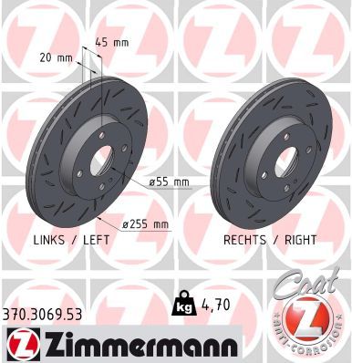 ZIMMERMANN 370.3069.53 Brake Disc