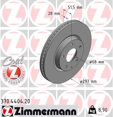 ZIMMERMANN 370.4404.20 Brake Disc
