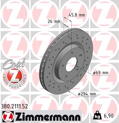 ZIMMERMANN 380.2111.52 Brake Disc