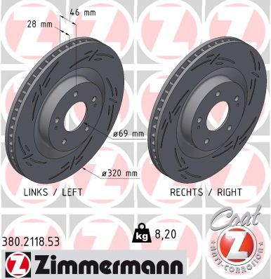 Brake Disc ZIMMERMANN 380.2118.53