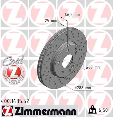 ZIMMERMANN 400.1435.52 Brake Disc