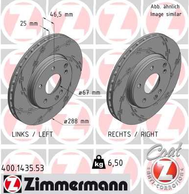 ZIMMERMANN 400.1435.53 Brake Disc