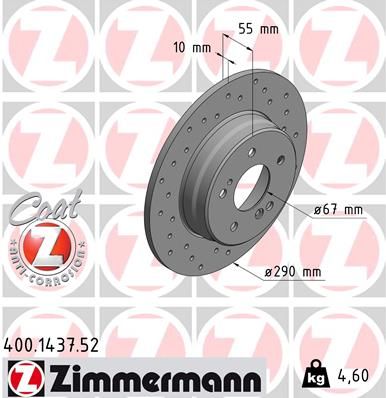 ZIMMERMANN 400.1437.52 Brake Disc