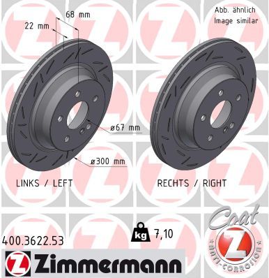 ZIMMERMANN 400.3622.53 Brake Disc