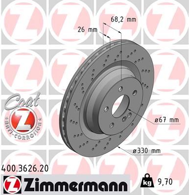 Brake Disc ZIMMERMANN 400.3626.20