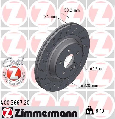 ZIMMERMANN 400.3667.20 Brake Disc