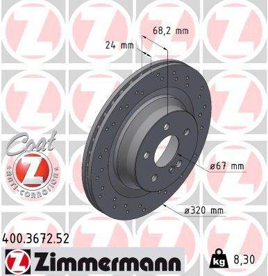 ZIMMERMANN 400.3672.52 Brake Disc