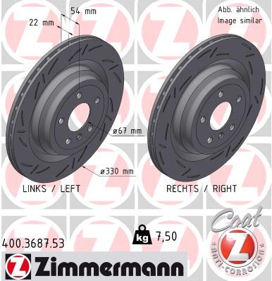 ZIMMERMANN 400.3687.53 Brake Disc