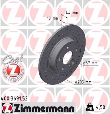 ZIMMERMANN 400.3691.52 Brake Disc