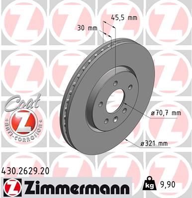 ZIMMERMANN 430.2629.20 Brake Disc