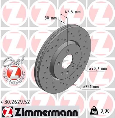 ZIMMERMANN 430.2629.52 Brake Disc