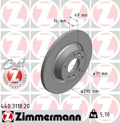 ZIMMERMANN 440.3118.20 Brake Disc