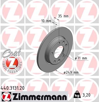 ZIMMERMANN 440.3131.20 Brake Disc
