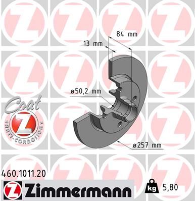 ZIMMERMANN 460.1011.20 Brake Disc