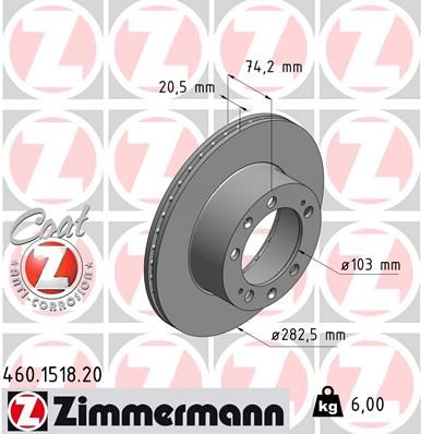 Brake Disc ZIMMERMANN 460.1518.20