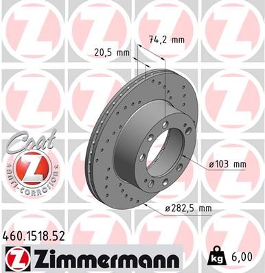 Brake Disc ZIMMERMANN 460.1518.52