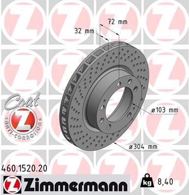 Brake Disc ZIMMERMANN 460.1520.20