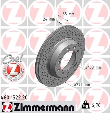 ZIMMERMANN 460.1522.20 Brake Disc